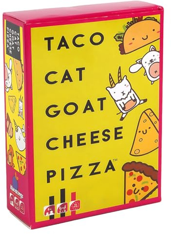 YOLMUNA aco Gato Cabra Queso Pizza | Juegos De Mesa | Juegos De Mesa Niños 8 Años O Más | Juego De Cartas con 60 Cartas | Regalo Niño 8 Años O Más De 3 A 8 Jugadores