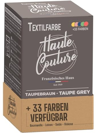 Teinture Textile Taupe Haute Couture - Coton Lin Soie Viscose 350g