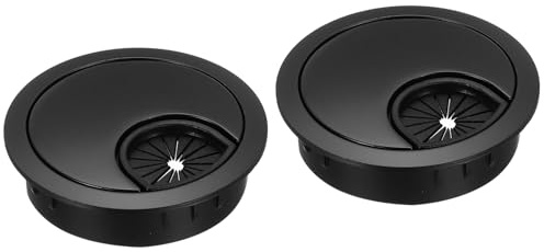 QUARKZMAN 2 Pcs Passacavi Per Scrivania 1.8 Pollici, Copertura Rotonda Foro Scrivania In Lega Di Zinco Organizzatore Cavi Per Cavi Scrivania Casa Ufficio Computer, 45mm, Nero | 45mm, Per Cavi Scrivania Casa Ufficio Computer, Copertura Rotonda Foro Scrivania, Organizzatore Cavi