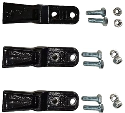 ZASCHMOY Dientes de Cucharón de Excavadora de 3 Piezas, Reemplazo de Dientes de Cucharón de Excavación de Acero Al Carbono con Tornillos y Tuercas, para Miniexcavadora Retroexcavadora