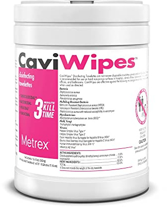 Caviwipes Metrex Disinfecting Towelettes bidone salviette, 160 pezzi