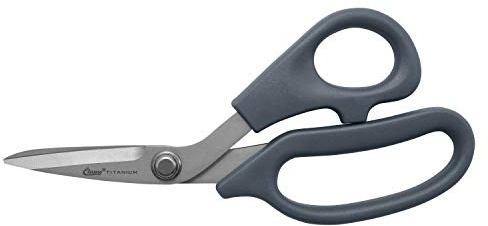 Clauss 18516 - Tijeras dobladas de titanio (7 pulgadas), color gris
