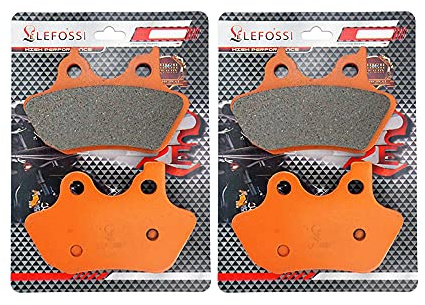 LE LEFOSSI moto Fibre de Carbone Plaquettes de Frein Avant et Arrière Pour Compatible avec Harley Davidson Dyna FXDC/FXDCi Super Glide Custom 2005 2006 2007 FA400F FA400R
