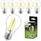 Lumiled A60 E27 LED Lampen 6 Stück, 11W (ersetzt 100W) 1521 lm Classic klares Filament transparent Leuchtmittel, E27 Sockel 4000K Neutralweiß Birne Lampe 360° Abstrahlwinkel Glühbirne vintage