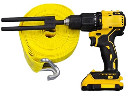 Ratchet Strap Wrapper, Winder, Roller, Power Tool Drill Attachment, Accessory Drillbit Cargo Tiedown Rapper for Turcks & Trailers Makes for a Great Gift