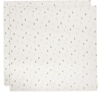 Jollein 535-852-67093 Spucktücher/Mundtücher hydrofiel - Happy Miffy Olive 2er Pack (115x115 cm)