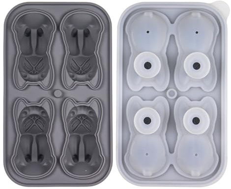 Rebellious Silicone de qualité alimentaire 4 cavités Moule à glace pour chien Accessoires pour les fêtes à la maison et fabricant créatif de balles de boissons