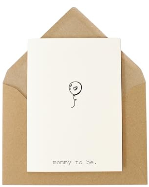 Ohso O’lala Schwangerschaftskarte „mommy to be.“ - Baby Shower Karte für werdende Mama - minimalistische Glückwunschkarte zur Schwangerschaft mit Ballonmotiv - hochwertige Karte mit Umschlag
