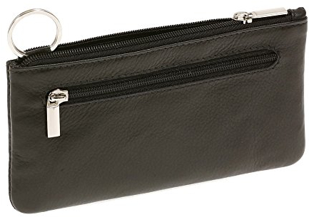 LEAS Schlüsseltasche extra groß Echt-Leder, schwarz Special Edition 15x8x1cm (BxHxT)