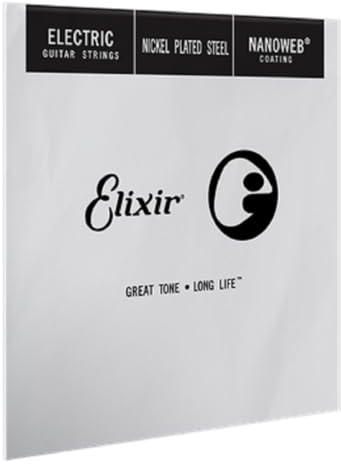 Elixir® Saiten Stainless-Steel E-Bass Einzelsaite mit NANOWEB® Beschichtung, Long Scale (.080)