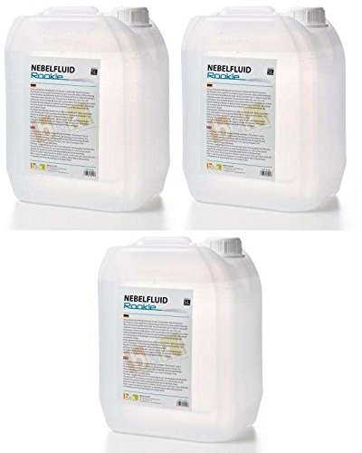3x 5 L = 15 L Smoke-Nebel-Fluid ROOKIE, einfache Qualität von DJPower B&K, Nebelfluid für Nebelmaschine