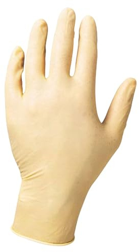 Dönges Latex-Einmalhandschuh, M, gepudert (Einweghandschuhe Untersuchungshandschuhe Latex-Einmalhandschuhe Latex Puder Einmalhandschuh Einmalhandschuhe Einweghandschuh) (Pack à 100 Stück)