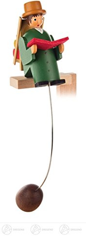 Book Reader Medium Green Height = 27 cm New Ore Mountains Pendulum Figure Wobble Figure Swing Toy