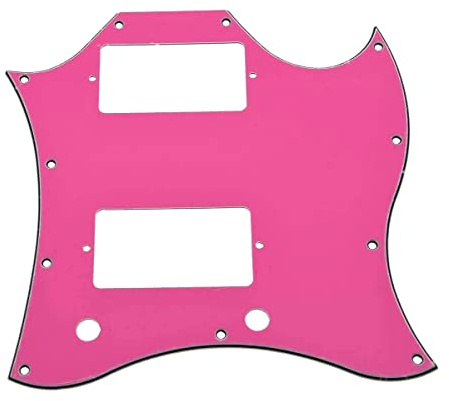 Dopro American Standard SG Guitar Full Face Pickguard passend für USA Gibson SG Special Gitarre, Pink, 3-lagig