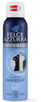 Felce Azzurra - Deodorante Uomo e Donna Invisibile Spray Antimacchia, Delicato e Innovativo Contro i Cattivi Odori, 48h di Freschezza - Deodoranti Extra Profumo no Alcool, non Macchia i Tessuti 150 ml
