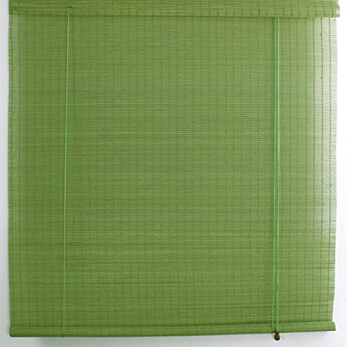 SGSKEIEY Bambus-Rollo Home grün,Outdoor Carbonized Bambus Rollo Gewächshaus Fensterläden, Balkon Rollo Beschattungsgrad 85%? Für Flure,Balkone,Villen,Teestuben (130 * 140cm/51 * 55in)