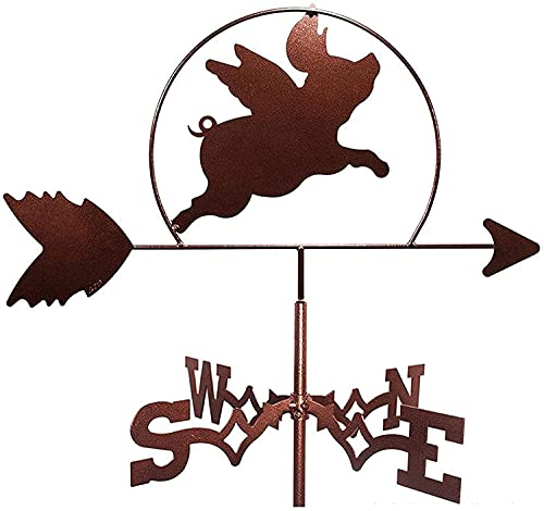 Wetterhahn fürs Dach Wetterhahn Metall Weathervane Edelstahl Wetter Flügel Metall Windschaufel Messwerkzeug Durable Retro Bauernhof Garteneinsatz Wind Richtungsanzeige