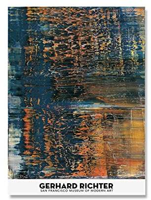 XCPORA Gerhard Richter Plakate Ausstellung Malerei Gerhard Richter Leinwand Wandkunst Gerhard Richter Drucke für Home Wanddekoration Bild 50x70cm Ohne Rahmen