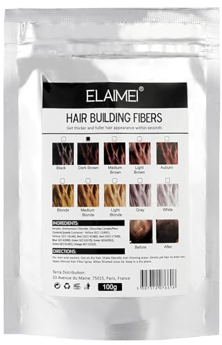 Hair Fibers Spray Refill Powder 100 Grams,Dark Brown,Thinning Fine Hair Loss Concealer,Undetected & Unscented,Refill Exsiting Shaker Bottle