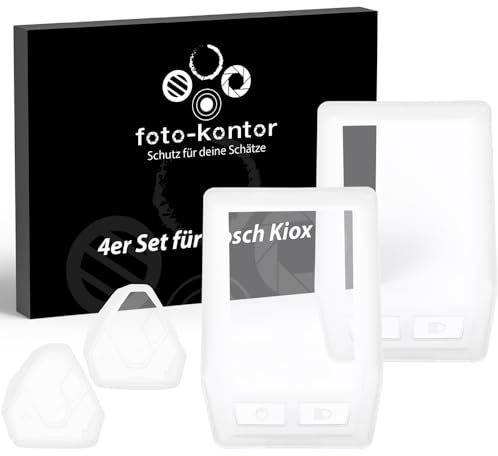 foto-kontor 2X Displayschutz + 2X Schutzhülle kompatibel mit Bosch Kiox Headunit für Steuereinheit und Display Cover Ebike Case Zubehör E-Bike Schutz Abdeckung wasserdicht Kratzfest