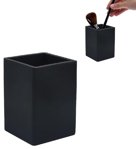 Valicaer Stiftehalter für Schreibtisch Schwarzer Bleistifthalter Silikon Organizer Stifthalter für Studenten Kinder, Stift Topf Desktop Schreibwaren Lagerung Makeup Pinsel Halter für Schreibtisch