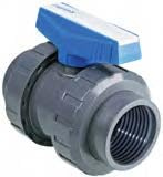 PIMTAS 50 mm - 11/2 U-PVC True Union Ball Valve, Solvent Socket 2-Way with Full Port, EPDM O-Ring, max Pressure PN16 / 230 PSI (Both Sides Solvent Socket, 50 Millimeters)