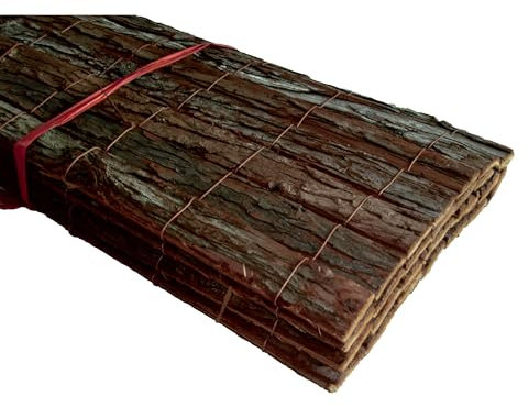 WERKA PRO Natte Brise Vue en écorce Naturelle de Sapin 1 x 3m