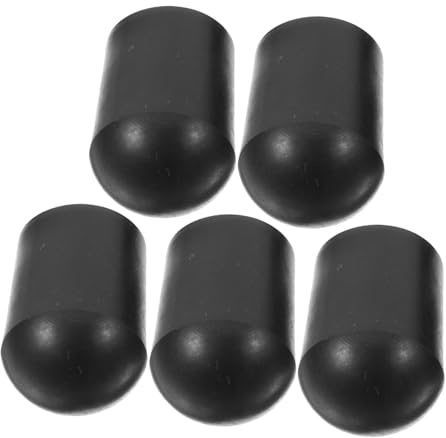ifundom 5 Stück Kontrabass Endpin Gummi Spitze Stopper Schutzkappen Schwarz für Verbesserten Klang Einfache Montage Zubehör für Musikinstrumente