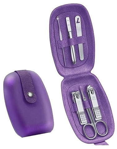 Set manicure Kit tagliaunghie Set manicure da 6 pezzi for donne e ragazze, kit tagliaunghie, strumenti for tagliare le unghie in acciaio inossidabile Kit portatile da viaggio for toelettatura con eleg