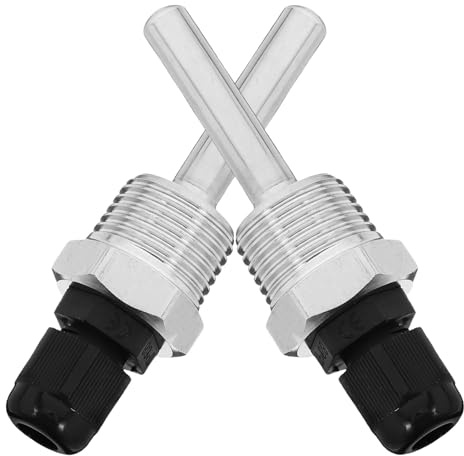 NIYANGLE 1 Ensemble 1Set Capteur De Température Thermomètre Puits Thermométriques Puits Thermométrique Thermomètre Puits Thermométrique Pour Chauffe-Eau Thermocouple Puits 2 pièces