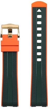 AXPTI Gummi-Silikon-Armband mit gebogenem Ende, für Omega Seamaster Planet Ocean Speedmaster Diver 300M Aqua Terra 150, weiches Uhrenarmband, 20 mm, wasserdichtes Taucharmband, 20 mm, Achat
