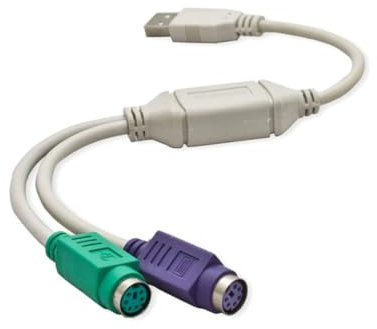 1 Paquete USB a Doble PS2 Cable Adaptador del convertidor de Mouse de Teclado para computadora portátil PC Computadora