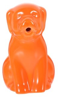 OKUMEYR Ceramic Coffee Creamer Pitcher Dog Shape with Handle Small Orange Dog Design Kitchen Sauce Container Vintage Ceramic Milk Dispenser for Coffee and Dining Use