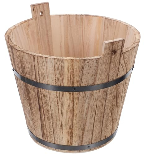 SHINEOFI Jardinière en Bois pour Plantes Succulentes Bords Arrondis et Design Rustique Élégant, Pot de Fleurs Stable pour Intérieur et Extérieur, pour Salons