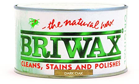 Briwax Original Dark Oak 400g - Multi-Shade Wood Wax Polish | Ideal for Furniture Restoration & DIY Wood Projects