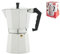 Home Mokita Kaffeemaschine, Aluminium, Silber/Schwarz, 12 Tassen