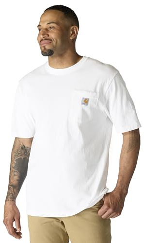 Carhartt Men's Iconic K87 Pocket T-Shirt, White, X-Large