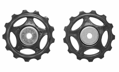 Shimano Unisex – Erwachsene Schaltrollen-Set-08487969 Schaltrollen-Set, Schwarz/Silber, Einheitsgröße