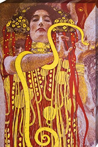 1art1 Gustav Klimt Poster Hygieia, Detail Aus Der Medizin, 1900-1907 Bilder Leinwand-Bild Auf Keilrahmen | XXL-Wandbild Poster Kunstdruck Als Leinwandbild 120x80 cm