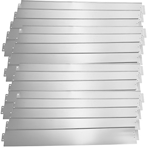 casa.pro Set da 20 Bordature da Giardino Bordure in Acciaio Zincato per Aiuole Bordo Prato Flessibile con Sistema di Incastro per Giardino Vialetti Lunghezza Totale 20m Color Argento