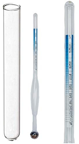 lilawelt24 0-100 Vol% genaues Alkoholmessgerät + Messzylinder Alkoholmeter Alkoholspindel Alkoholmeter ALKOHOLMESSER