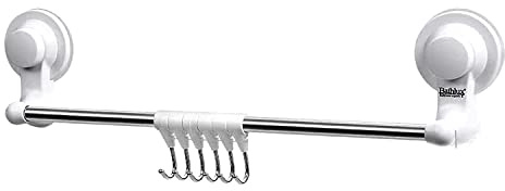 Bravatta Colgador universal múltiple para paños de cocina y utensilios varios, tijeras, coladores, cucharones, cazuelas. Perchero para toallas, esponjas y cepillos de pelo, bolsas con gancho etc