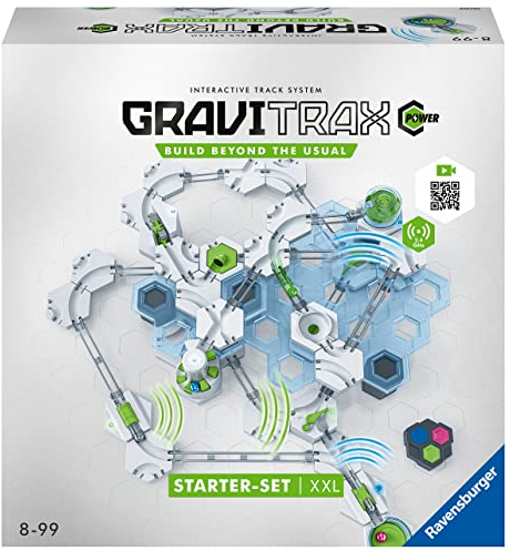 Ravensburger GraviTrax Power Starter-Set XXL. Erweiterbare Kugelbahn mit elektronischen Elementen und Fernsteuerung. Murmelbahn, Lernspielzeug und Konstruktionsspielzeug für Kinder ab 8 Jahren