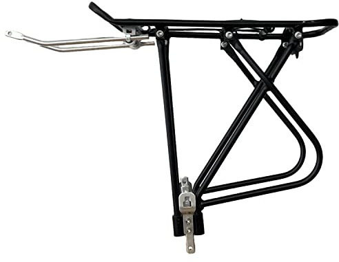 windmeile | Gepäckträger für Fahrräder, Aluminiumlegierung, 4 Befestigungspunkte, Diebstahlsicher, Schwarz, Fahrrad, E-Bike, Elektro Fahrrad, Pedelec