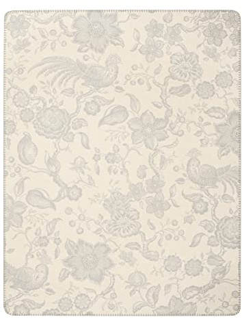 Villeroy & Boch Wohndecken Paradiso Light 150x200 cm | weiche Wohndecke aus Baumwollmischgewebe, Sofa-Decke Made in Germany, OEKO-TEX Made in Green, Couchdecke mit Blütenmuster