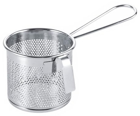 Cabilock Olla caliente deslizante a través de la red, colador de malla de acero inoxidable, colador de fideos, cestas de alambre, colador de espagueti, colador de pasta con clip, freidora de China