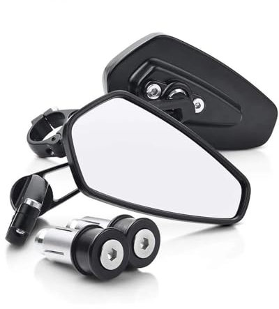 WKXTECZT Lenkerendenspiegel Für Z125 Z650 Z750 Z800 Z900 Z1000 ER6N ER6 Motorradspiegel 7/8 22 Mm Moto Lenkerendseitenrückspiegel Rückspiegel Seitenansicht am Lenker
