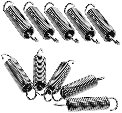 FUNOMOCYA 10 Stück Edelstahl Zugfedern für Gartenscheren Stabile Ersatzfedern für Astscheren Flexibler Federersatz für Gartentrimmer und Baumscheren