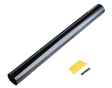 6m x 50cm Film Solaire Noir Teinté VLT 15% Pellicule Vitres Auto Latérales Film Noir Moyen pour Voiture Bâtiment 600cmx50cm