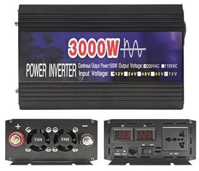Transformador Inversor De Onda Sinusoidal Pura 2000 W 3000 W 4000 W Potencia CC 12 V 24 V 48 V A CA 220 V Voltaje De 50/60 Hz Convertidor Solar Para Coche Con LED Inversor Corriente(24V,220V 60HZ_3000